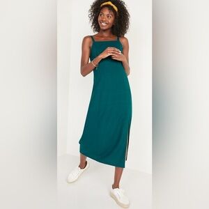 Linen Teal Maxi Dress